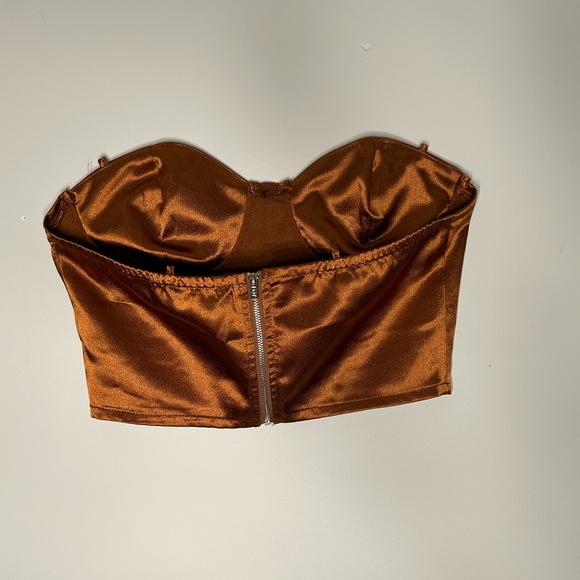 Strapless corset style sweetheart neckline crop top - Picture 3 of 3